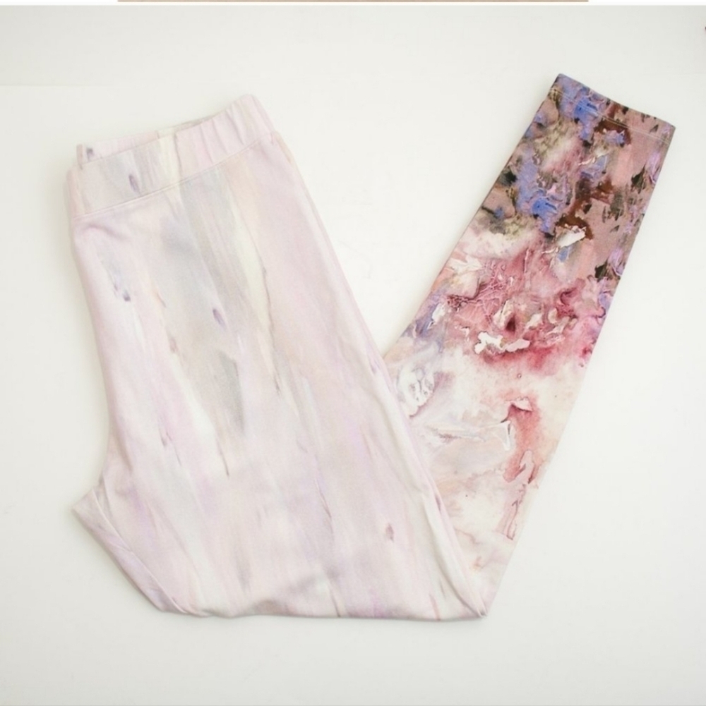 Soft Surroundings watercolor ombre print leggings pants sz large petite WP280 - Picture 2 of 6